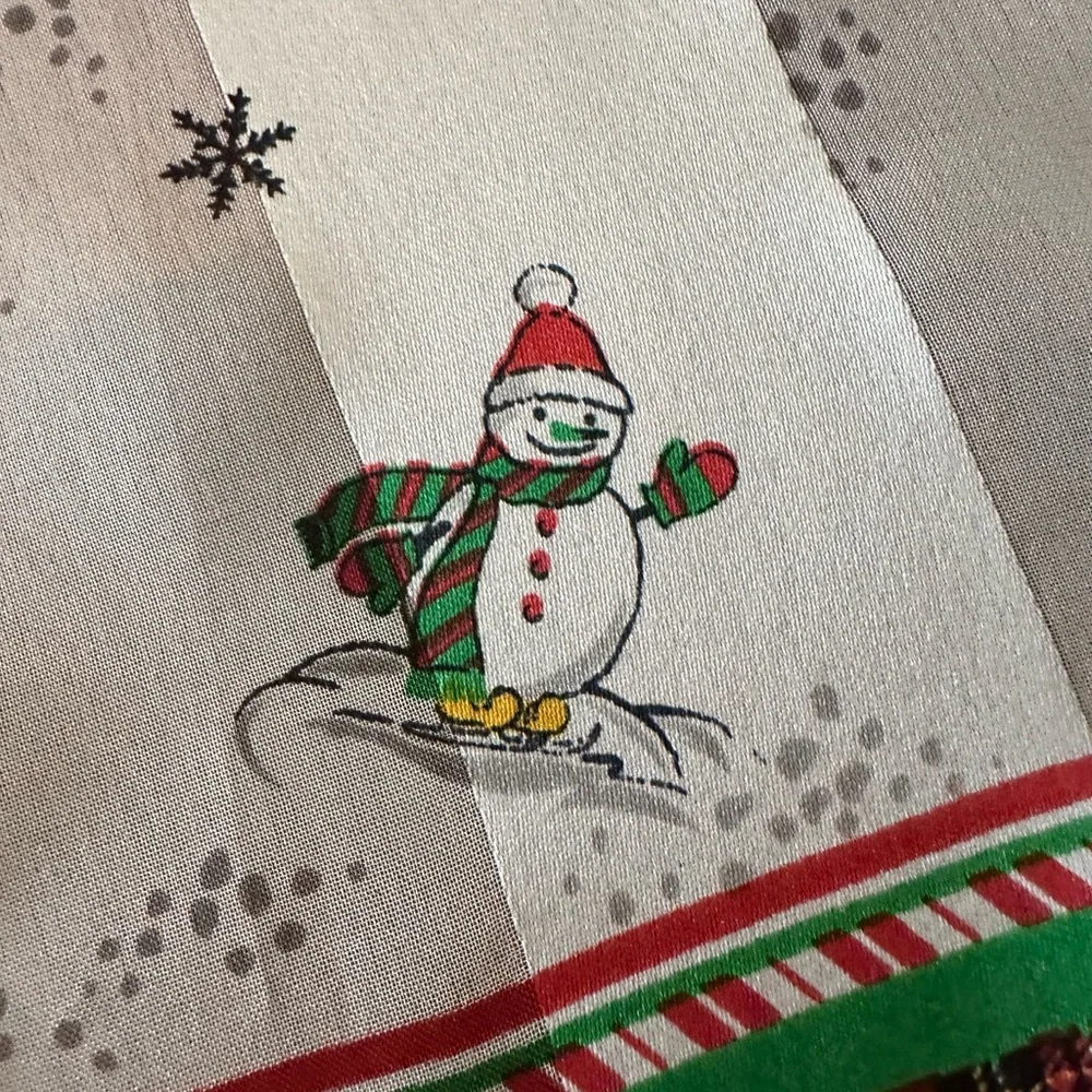 New Cejon Festive Snowman Kids Square Scarf, 21”x21”